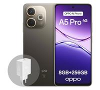 OPPO A5 Pro 4G 8GB RAM + 256GB ROM, Smartphone Desbloqueado con IA, Pantalla de 6,67 Pulgadas y 90 Hz, cámara AF de 50 MP, 5800 mAh, IP69, Black Brown (Incluye Cargador SUPERVOOC de 45 W)