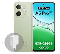 OPPO A5 Pro 5G 8GB RAM + 256GB ROM, Smartphone Desbloqueado con IA, Pantalla de 6,67 Pulgadas y 120 Hz, cámara AF de 50 MP, 5800 mAh, IP69, Olive Green (Incluye Cargador SUPERVOOC de 45 W)