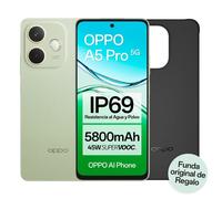OPPO A5 Pro 5G Smartphone con IA 6.67" 120Hz 8GB/256GB 50MP IP69 5800mAh 45W Funda Incluida Verde