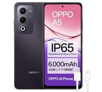 OPPO A5 - Smartphone Libre con IA, 6GB RAM + 128GB, Pantalla 6.67" 90Hz, Cámara 50MP, Batería 6000, Carga Rápida 45W, Versión Española - Morado