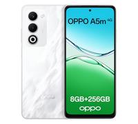 OPPO A5m 4G 8GB RAM + 256GB ROM, Smartphone Desbloqueado con IA, Pantalla de 6,67 Pulgadas y 90 Hz, cámara AF de 50 MP, batería de 6000 mAh, IP65, Mist White (Incluye Cargador SUPERVOOC de 45 W)
