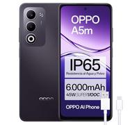 OPPO A5m - Smartphone Libre con IA, 8GB RAM + 256GB, Pantalla 6.67" 90Hz, Cámara 32MP, Batería 6000, Carga Rápida 45W, Versión Española - Morado
