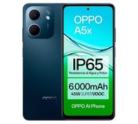 Smartphone OPPO A5x 4GB 128GB Smartphone 6.67" HD+ 45W 6000mAh Resistente IP65 Android 15 Azul