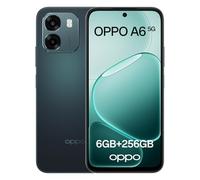 OPPO A6 5G Android Smartphone, 6+256GB, Procesador Dimensity 6300, Pantalla 120Hz 6,75", Cámara Ultra Nítida 50MP, Batería 6550mAh, Resistencia al agua IP69, Carga Rápida SUPERVOOC 45W, Sapphire Black