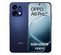 OPPO A6 Pro 5G 8+256GB, Smartphone Android Desbloqueado, Pantalla AMOLED de 6.57" 120Hz, Cámara IA 50+16MP, Batería 6500mAh, Resistencia al Agua IP69, Carga Rápida SUPERVOOC 80W, Stellar Black