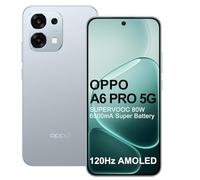 OPPO A6 Pro 5G 8+256GB Teléfono Móvil, Grande Batería 6500mAh IA Smartphone, 80W SUPERVOOC, Pantalla 120Hz 6,57" AMOLED, Dimensity 6300 5G, Cámara AI 50+2MP, IP69, AI LinkBoost, NFC, Dual SIM, Plata