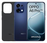 OPPO A6 Pro 5G - Smartphone Libre con IA, 8GB RAM+256GB, Batería 6500 mAh, Carga Rápida 80W, Pantalla AMOLED 120Hz, IP69, Cámara 50MP AI, Dual SIM, Versión Española - Azul