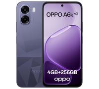 OPPO A6k 4G Android Unlocked Smartphone, 4+256GB, 6,75" 120Hz Ultra Bright Display, 50MP Ultra-Clear Camera, 6100mAh Batería, 48-Month Fluency, Snapdragon 685, IP64 Water Resistant, Crystal Black