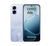 OPPO A6k 4G - Smartphone Libre con IA, 4GB RAM+256GB, Batería 6100 mAh, Pantalla LCD HD+ 120Hz, IP64, Cámara 50MP, Dual SIM, Versión Española - Azul