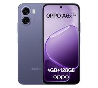 OPPO A6x 5G Teléfono Inteligente Android Liberado, 4+128GB, Pantalla Ultra Brillante 6.75" 120Hz, Cámara Ultra Clara 50MP, 6100mAh, MediaTek Dimensity 6300, Resistencia al Agua IP64, Plum Purple