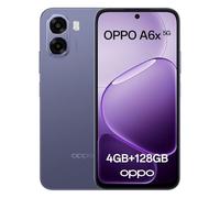 OPPO A6x 5G Teléfono Inteligente Android Liberado, 4+128GB, Pantalla Ultra Brillante 6.75" 120Hz, Cámara Ultra Clara 50MP, 6100mAh, MediaTek Dimensity 6300, Resistencia al Agua IP64, Plum Purple