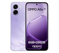 OPPO A6x 5G Teléfono Inteligente Android Liberado, 6+256GB, Pantalla Ultra Brillante 6.75" 120Hz, Cámara Ultra Clara 50MP, 6100mAh, MediaTek Dimensity 6300, Resistencia al Agua IP64, Violet Purple