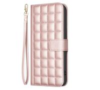 OPPO A98 5G - Funda de piel sintética de alta calidad a prueba de golpes con función atril, ranuras para tarjetas, funda protectora para OPPO A98 5G, oro rosa