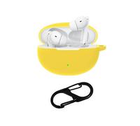 (OPPO Enco Air3 Pro, Yellow) For OPPO Enco Air3 Pro Shockproof Case Silicone Anti-Lost Earphone Cover with Buckle