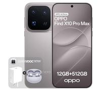 OPPO Find X10 Pro Max 5G Smartphone 512GB 12GB RAM CPH2913 EU Titanium Grey | Dimensity 9600 Pro, Triple Cámara 200 MP, 7150 mAh, IP69, ColorOS 17, Vídeo Cine HDR De 17 Niveles, LUMO True Image Engine