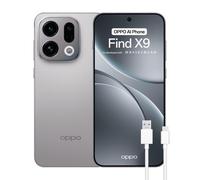 OPPO Find X9 5G - Smartphone Libre con IA, 12GB RAM+512GB, Cámara Triple Hasselblad 50MP, Zoom 120x, Batería 7025mAh, Carga Rápida 80W, IP69, Dual SIM, Versión Española - Titanio