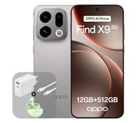 OPPO Find X9 5G 12+512GB, Smartphone liberado con IA, Pantalla ProXDR 6.59" 120Hz, Cámara Hasselblad de 50 MP, 4K Motion, 7025 mAh, IP69, Titanium Grey (Incluye Cargador SUPERVOOC 80W y Enco Air4)