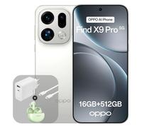OPPO Find X9 Pro 5G 16+512GB, Smartphone liberado con IA, Pantalla ProXDR 6.78" 120Hz, Cámara Hasselblad de 200 MP, 4K Motion, 7500mAh, IP69, Silk White (Incluye Cargador SUPERVOOC 80W y Enco Air4)