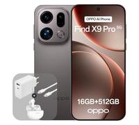 OPPO Find X9 Pro 5G 16+512GB, Smartphone liberado con IA, Pantalla ProXDR 6.78" 120Hz, Cámara Hasselblad de 200 MP, 4K Motion, 7500mAh, IP69, Titanium (Incluye Cargador SUPERVOOC 80W y Enco Air4)