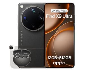 OPPO Find X9 Ultra 5G Smartphone Liberado, Cámaras Hasselblad 200MP+50MP, Zoom Óptico 10x, Video 8K, 7050mAh, Carga 100W, Pantalla 144Hz, Snapdragon 8 Elite Gen 5, Tundra Umber (con Enco Clip2)