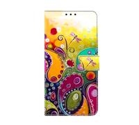 OPPO - Funda para teléfono A16, piel de alta calidad, tipo cartera, funda protectora con tapa, tarjetero, a prueba de golpes, para OPPO A16, flor