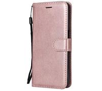 OPPO Realme 12 5G - Funda de piel sintética a prueba de golpes con absorción de golpes, con soporte magnético, tarjetero, funda protectora para OPPO Realme 12 5G, oro rosa