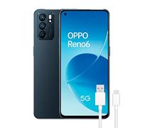 OPPO Reno 6 5G Black - Pantalla 6.43" AMOLED FHD 90Hz, 8GB RAM + 128GB Almacenamiento, Mediatek Dimensity 900, Triple cámara 64MP+8MP+2MP, 4300mAh con Carga rápida 65W