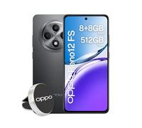 OPPO Reno12 FS AI Smartphone, Triple cámara 50+8+2MP, Selfie 32MP, Pantalla 6.67" 120HZ AMOLED FHD+, 5000mAh, RAM 16GB (8+8) +ROM 512GB, Soporte para Coche [Deluxe Edition], Gris Mate