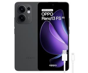OPPO Reno13 FS 5G - Smartphone Libre con IA, 12GB RAM + 512, Pantalla AMOLED 6.67" 120Hz, Cámara 50MP, IP69, Batería 5.800, Carga Rápida 45W, Versión Española - Gris