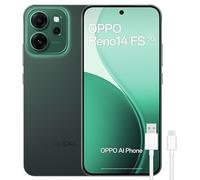 OPPO Reno14 FS 5G - Smartphone Libre con IA, 12GB RAM + 512GB, Cámara Triple 50MP, Batería 6000mAh, Carga Rápida 45W, Pantalla AMOLED 120Hz, IP69, Dual SIM, Android, Versión Española - Verde