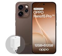 OPPO Reno15 Pro 5G Smartphone Android, 12+512GB, Pantalla AMOLED 6.32" 120Hz, Cámara Ultra Clara 200MP, Video 4K HDR, Batería 6200mAh, MediaTek Dimensity 8450, con Cargador 80W SUPERVOOC, Dusk Black