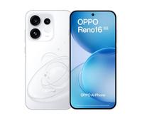 OPPO Reno16 5G Smartphone Libre, 8GB RAM + 512GB, Pantalla AMOLED 6,32” 120Hz HDR10+, Triple Cámara 50MP con Teleobjetivo, Selfie 50MP, Batería 6000mAh, Carga 80W, IP69K, NFC, Dual SIM, Pop White