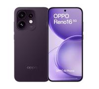 OPPO Reno16 5G Smartphone Libre, 8GB RAM + 512GB, Pantalla AMOLED 6,32” 120Hz HDR10+, Triple Cámara 50MP con Teleobjetivo, Selfie 50MP, Batería 6000mAh, Carga 80W, IP69K, NFC, Dual SIM, Purple Black