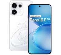 OPPO Reno16 F 5G Smartphone 8+256GB 6500mAh 120Hz 50MP, Pop White | 50MP frontal y trasera, 6500mAh, 45W SUPERVOOC, pantalla 6.57" AMOLED, OIS, IP68