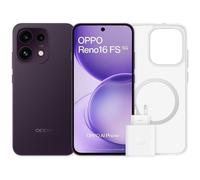 OPPO Reno16 FS 5G 8GB 512GB 6.57" Negro Púrpura Incluye Funda y Cargador 45W