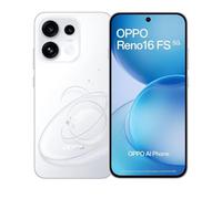 OPPO Reno16 FS 5G Smartphone Libre, 8GB RAM + 512GB, Pantalla AMOLED 6,57” 120Hz HDR10+, Cámara 50MP con Teleobjetivo, Selfie 50MP, Batería 6500mAh, Carga 45W, IP69K, NFC, Dual SIM, Pop White