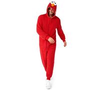 OppoSuits Adulto Unisex Elmo Onesie - Pijama de una pieza de Barrio Sésamo - Ajuste holgado - Incluye bolsillos - Rojo