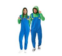 OppoSuits Adulto Unisex Luigi Onesie - Pijama de una pieza de Nintendo - Ajuste holgado - Incluye bolsillos - Verde y azul