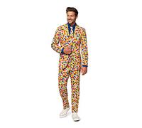 OppoSuits Divertidos trajes de Navidad feos para hombre, traje completo: chaqueta, pantalones y corbata, Confetteroni, 50