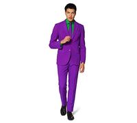 OppoSuits Hombre Solid Color Party Suits for Men - Purple Prince - Full Suit: Includes Pants, Jacket and Tie Traje de Hombres, Purple, 38