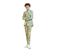 OppoSuits Traje de Pokémon para niños Adolescentes - Traje de Pikachu - Incluye Chaqueta, Pantalones y Corbata - Multicolor
