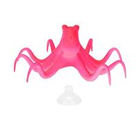 OPPWONG Adorno de Pulpo, Simulación Fluorescente Artificial de Silicona, Pulpo Flotante, Decoraciones Flotantes para Peceras con Ventosa para Decoración de Peceras de Acuario (Rojo)