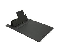 OPPWONG Alfombrilla de Ratón de Carga Inalámbrica 5 en 1, Organizador de Escritorio de Cuero PU, Alfombrilla de Ratón Plegable con Carga Inalámbrica Rápida de 15 W, Ideal para Oficina, Hogar y Juegos