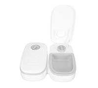 OPPWONG Alimentador Automático para Gatos, Alimentador de Comida para Mascotas Seco o Semihúmedo con Temporizador Inteligente, Alimentador Automático Doble para Gatos, Dispensador de