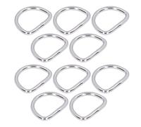OPPWONG Anillos de D Soldables, Anillo D de Acero Inoxidable de Acero Inoxidable de 316 Accesorios de Bote sin Costura Soldados 10 Piezas de Grado Marino de Grado 4x30x22 Mm
