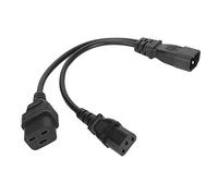 OPPWONG Cable de Alimentación IEC320 C14, Divisor en Y de 12,6 Pulgadas, | Diseño reforzado, PVC ignífugo, Compacto para portátiles, Conecta múltiples dispositivos