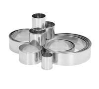 OPPWONG Cortadores de Galletas, 14 Piezas de Molde para Anillos de Pastel, Cortador de Pastelería, Cortador de Rosquillas, Molde Redondo de Acero Inoxidable para Cocina