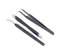 OPPWONG Herramientas de Extracción de Acero Inoxidable, Kit Antipara Mascotas, Tenedor de Sacrificio, Pinzas de Doble Punta, Pinzas Curvas Ultrafinas para Perros, Gatos, Conejos y Humanos