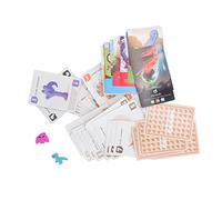 OPPWONG Juego de Cartas de Dinosaurios, Diversión Interactiva Familiar | 50 naipes, perfectos para todas las edades, material de papel, ideal para el hogar y fiestas.