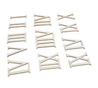 OPPWONG Juego de Números Romanos de Madera, 12 Piezas Hechas a Mano con Números de Madera Natural del 1 Al 12 para Manualidades, Decoración de Bodas, Señalización del Hogar, Proyectos de Pintura y